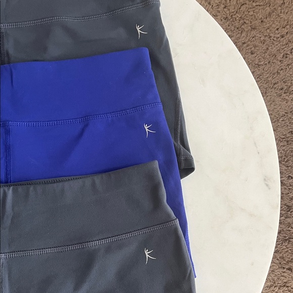 Danskin Now Shorts Bundle of 3 Small 1 Blue 2 Gray Key Pocket Fitted - Picture 2 of 12